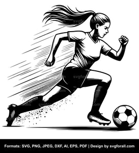 Soccer Girl SVG