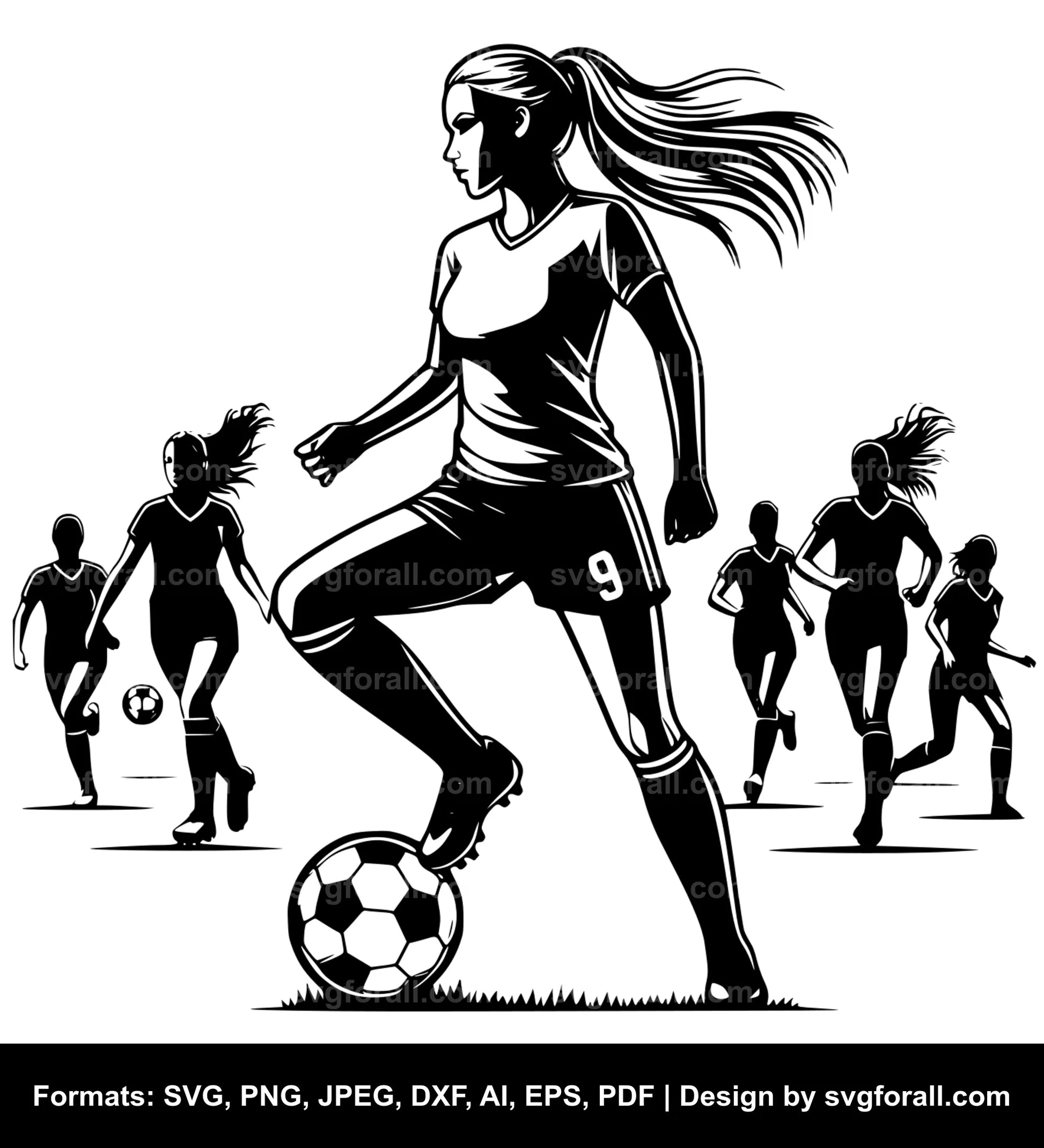 Soccer Girl SVG File