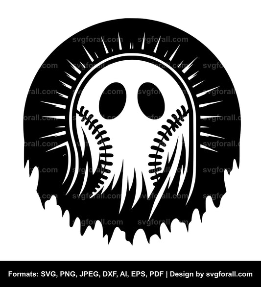 Softball Ghost SVG