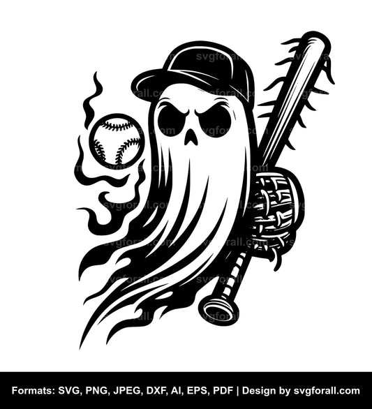 Softball Ghost SVG PNG