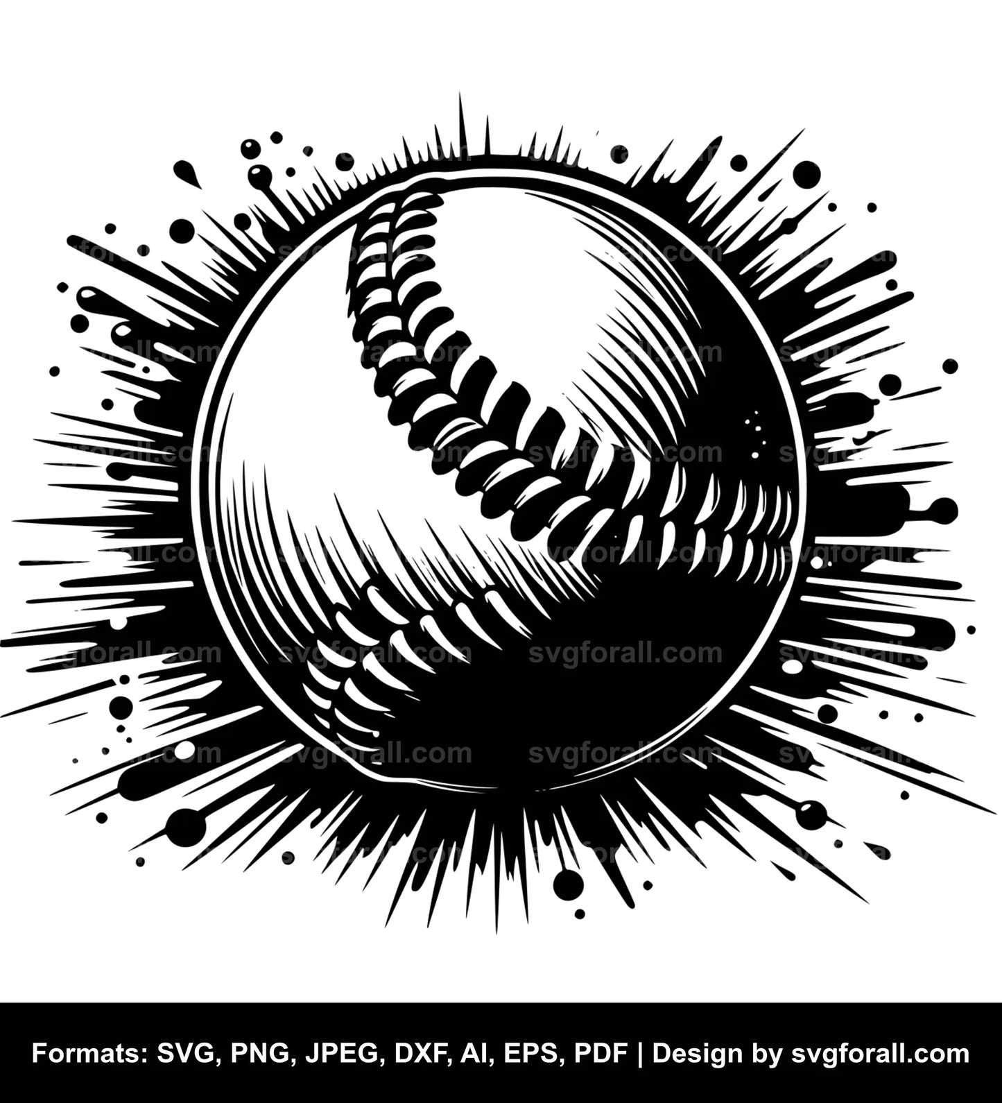 Softball SVG Vector