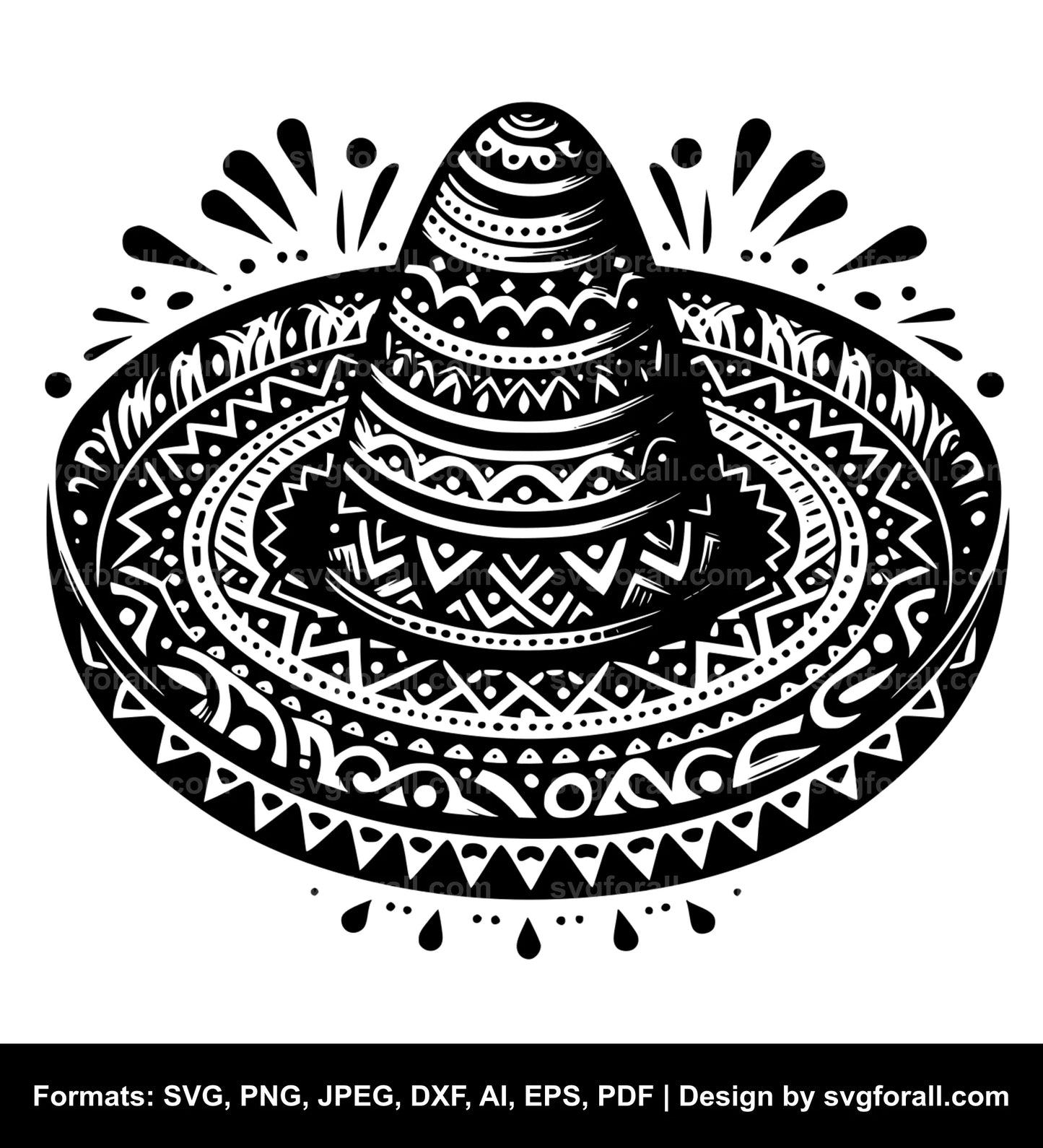 Sombrero Black SVG