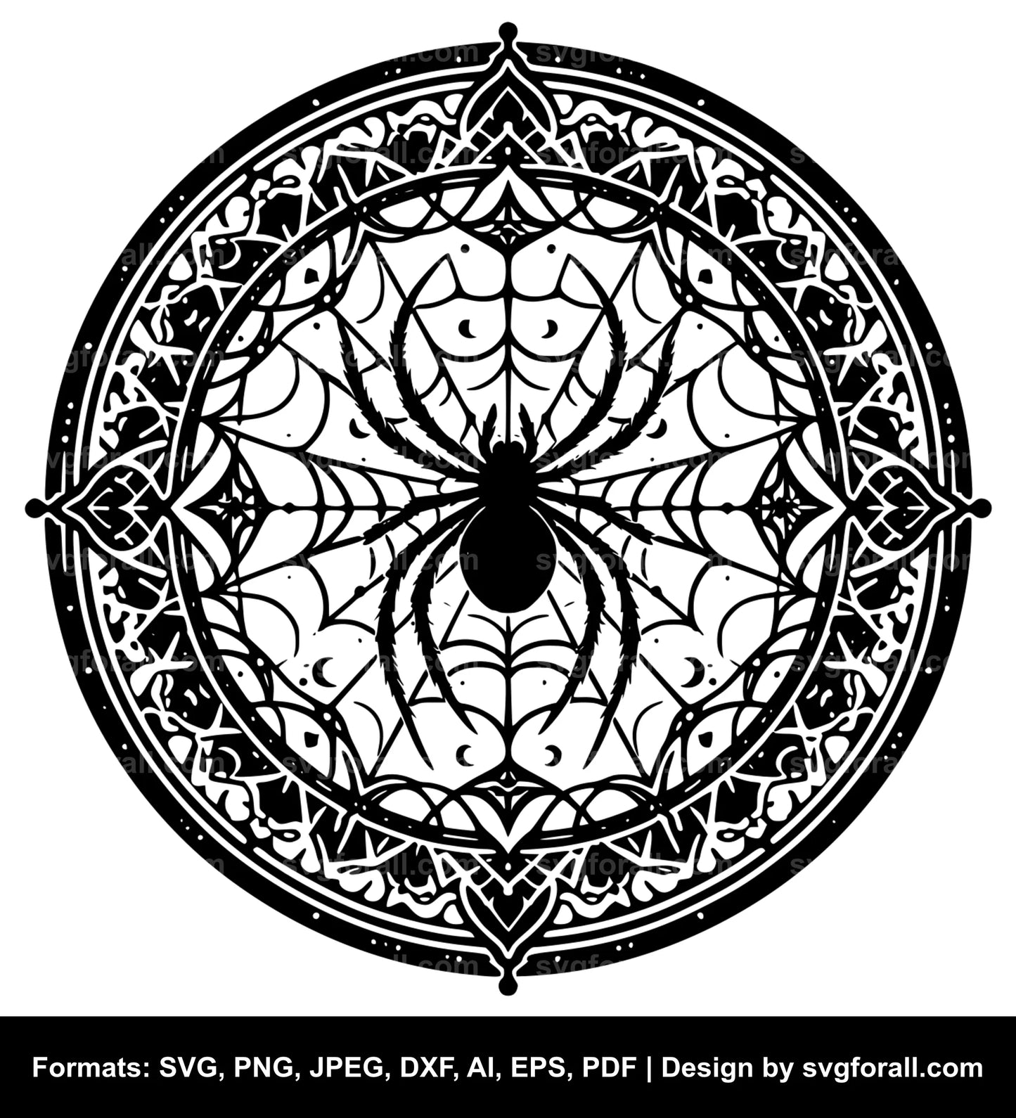 Spiderweb Black SVG