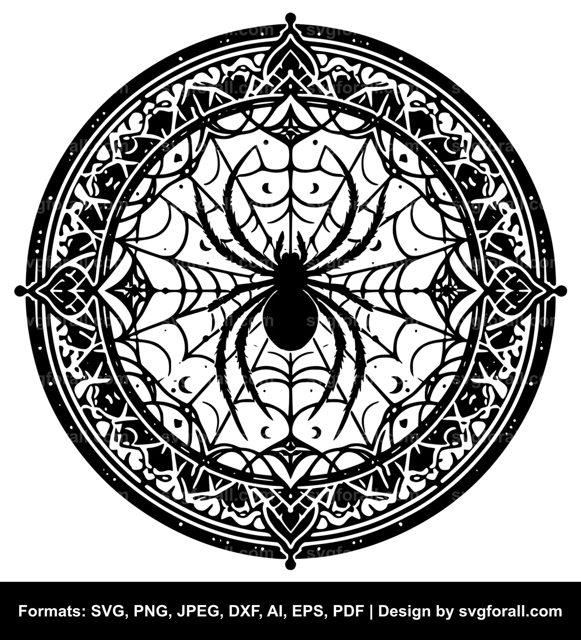 Spiderweb Black SVG