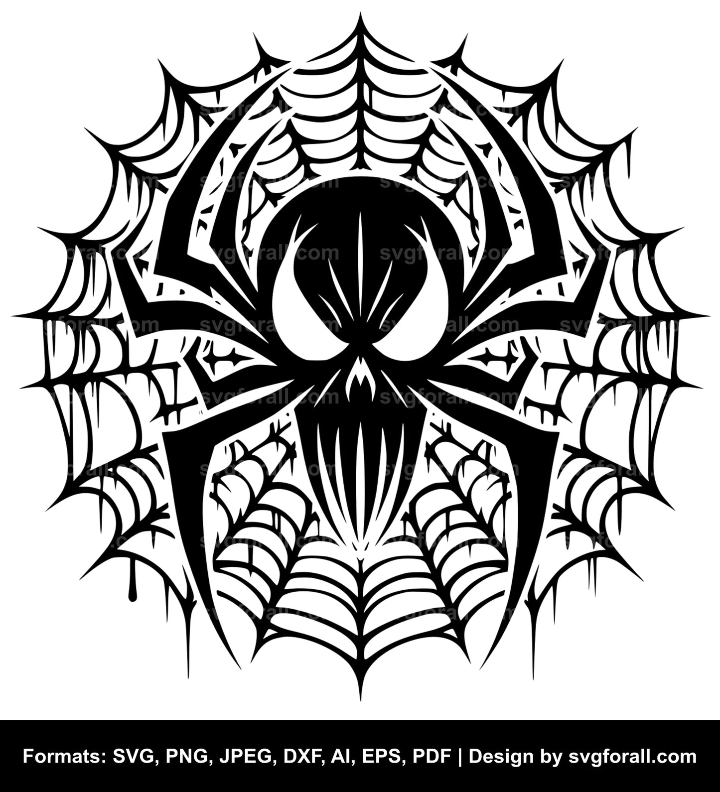 Spiderweb Black SVG PNG