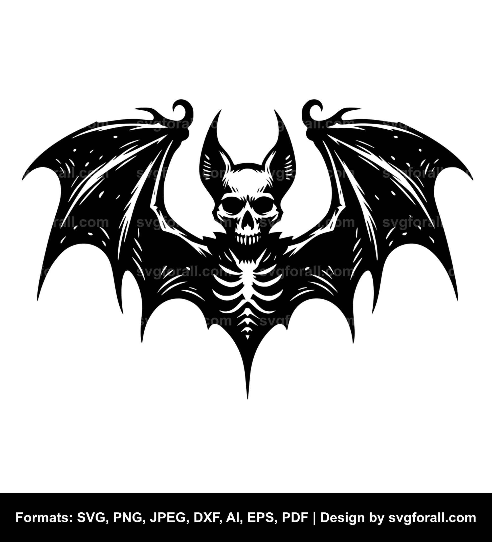 Spooky Bat SVG Clipart