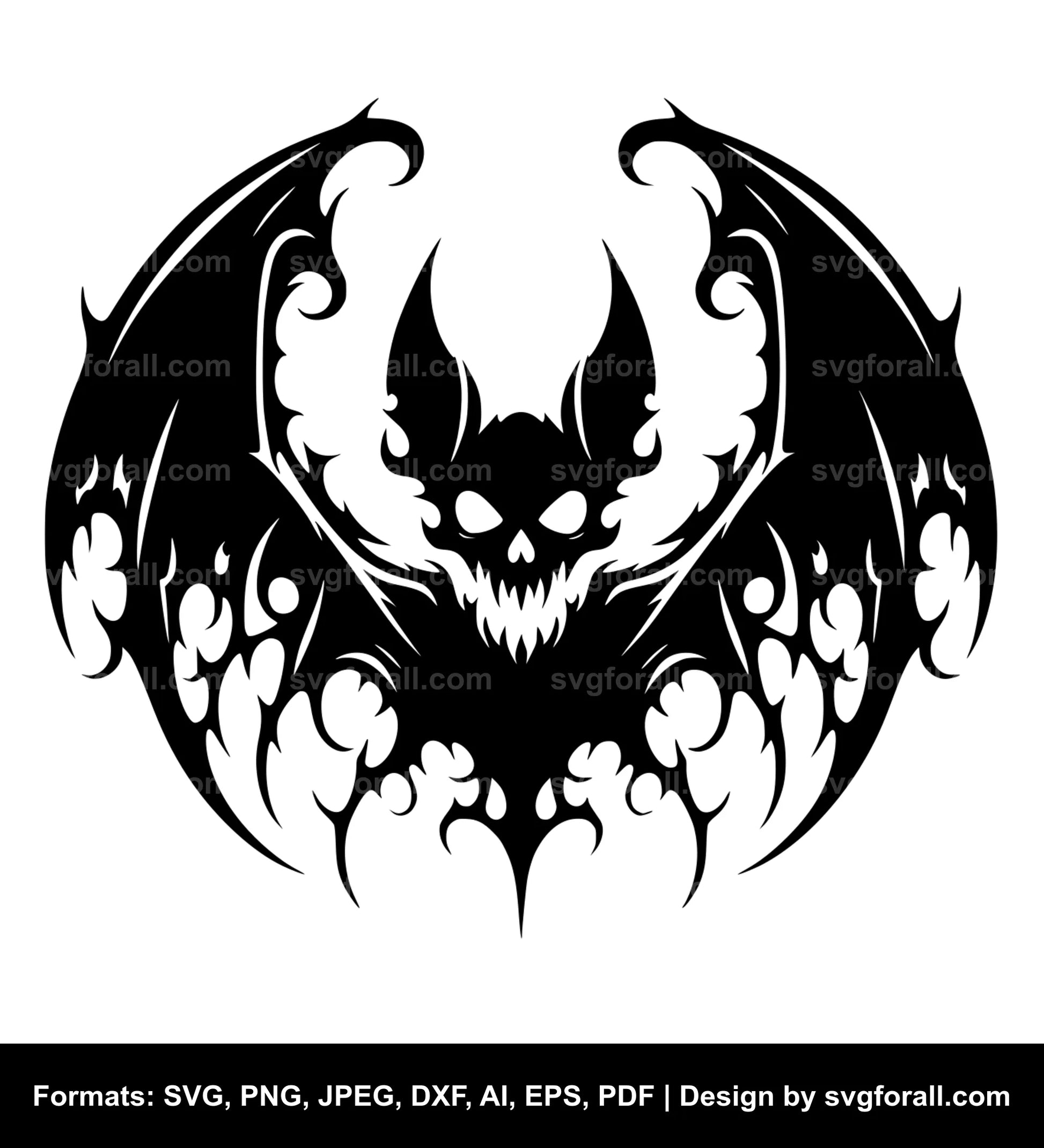 Spooky Bat Vector SVG