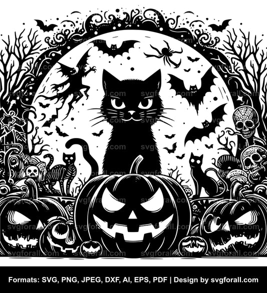 Spooky Cat SVG File