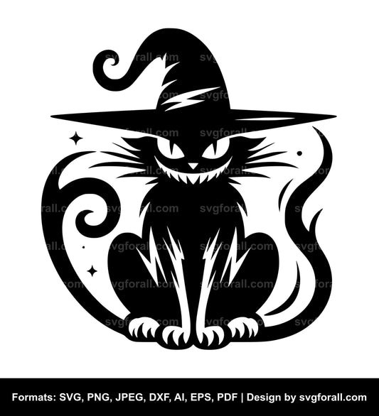 Spooky Cat Vector SVG