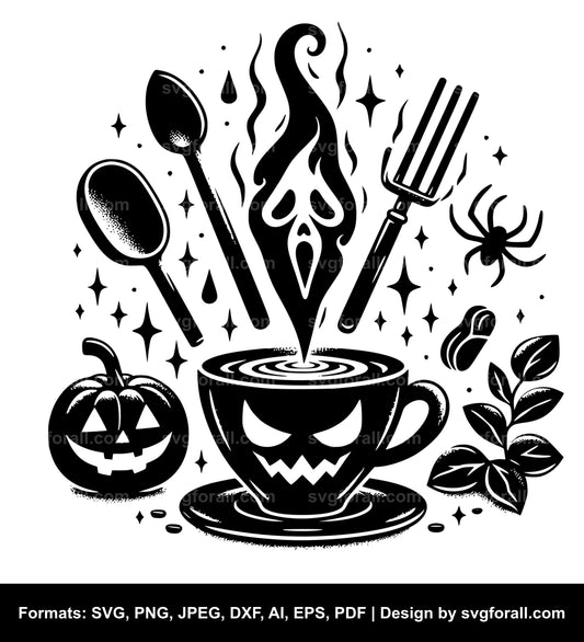 Spooky Coffee SVG File