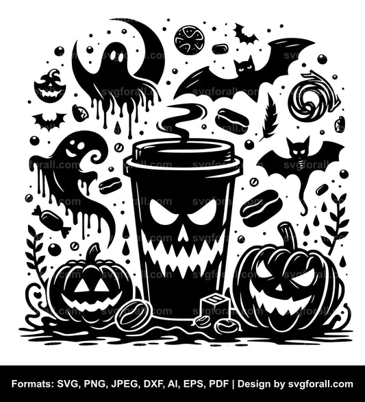 Spooky Coffee Vector SVG