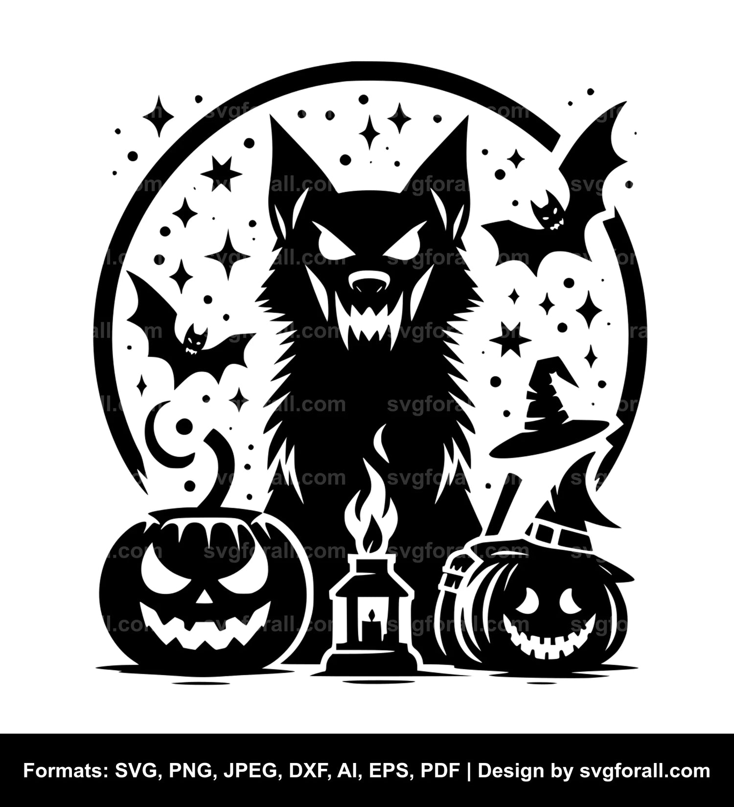 Spooky Dog Vector SVG