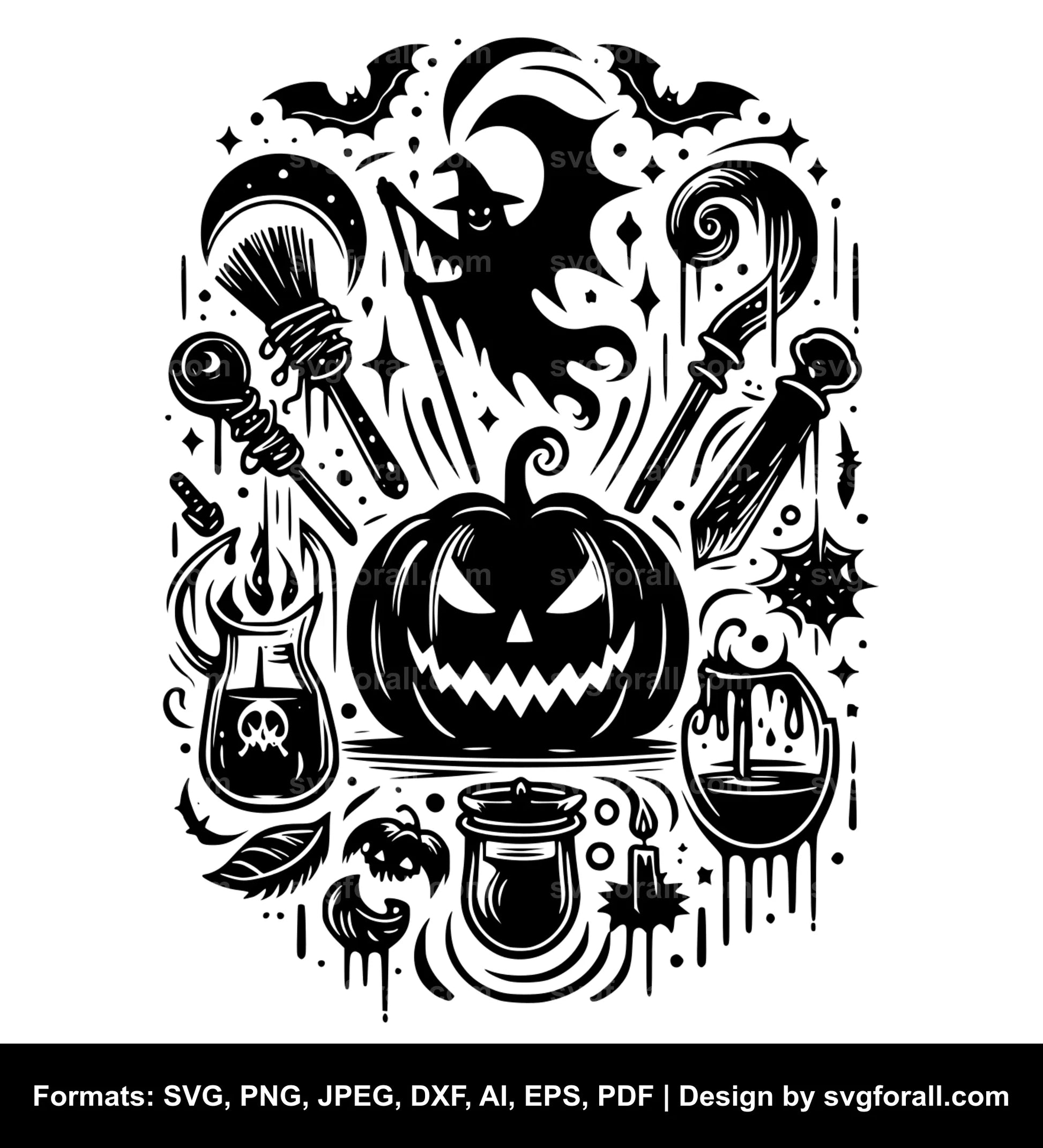 Spooky Halloween SVG PNG