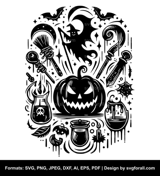 Spooky Halloween SVG PNG