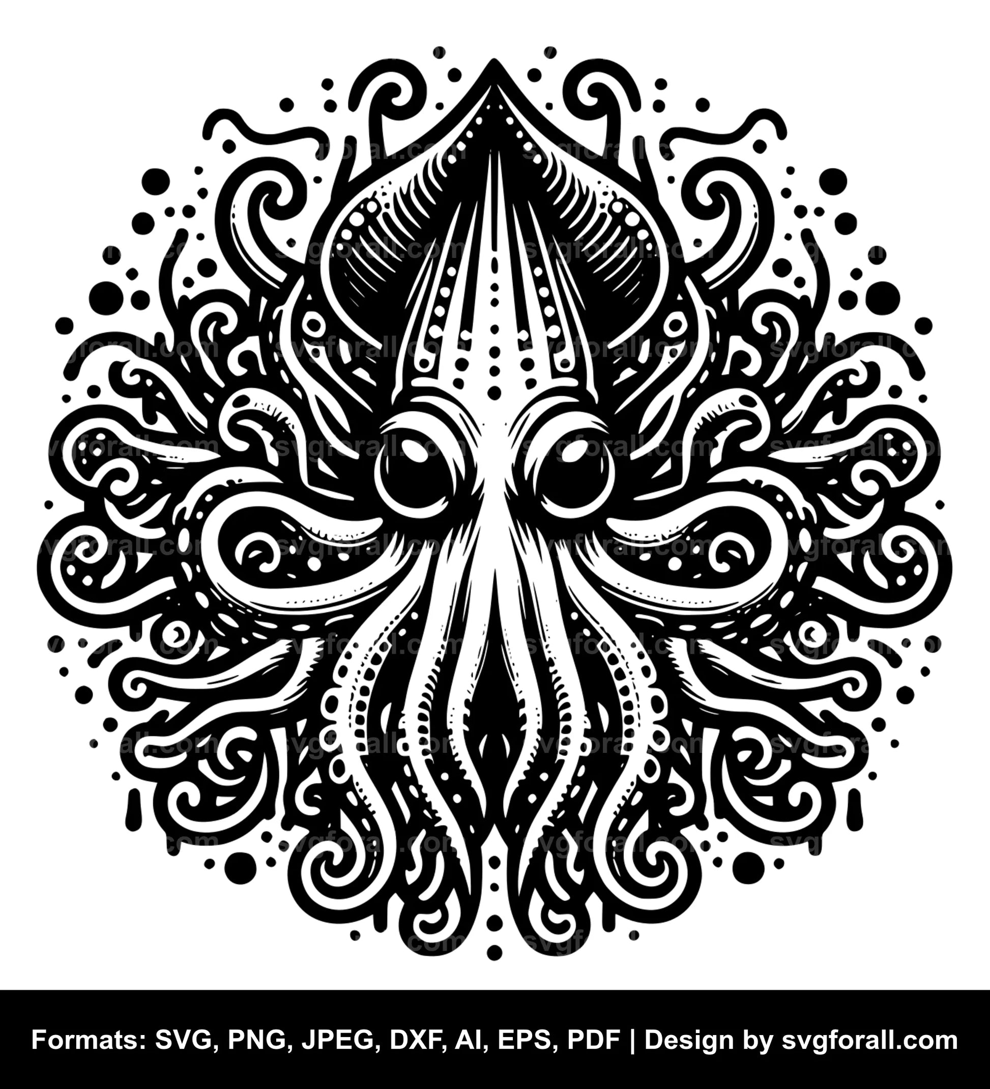 Squid Black SVG