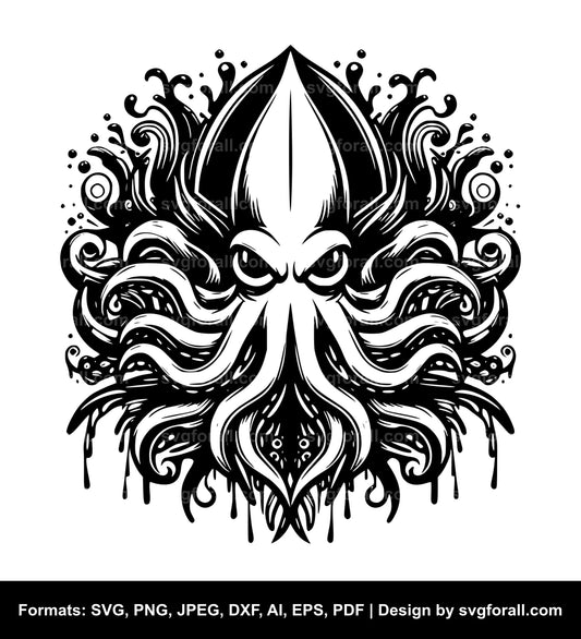 Squid SVG Vector