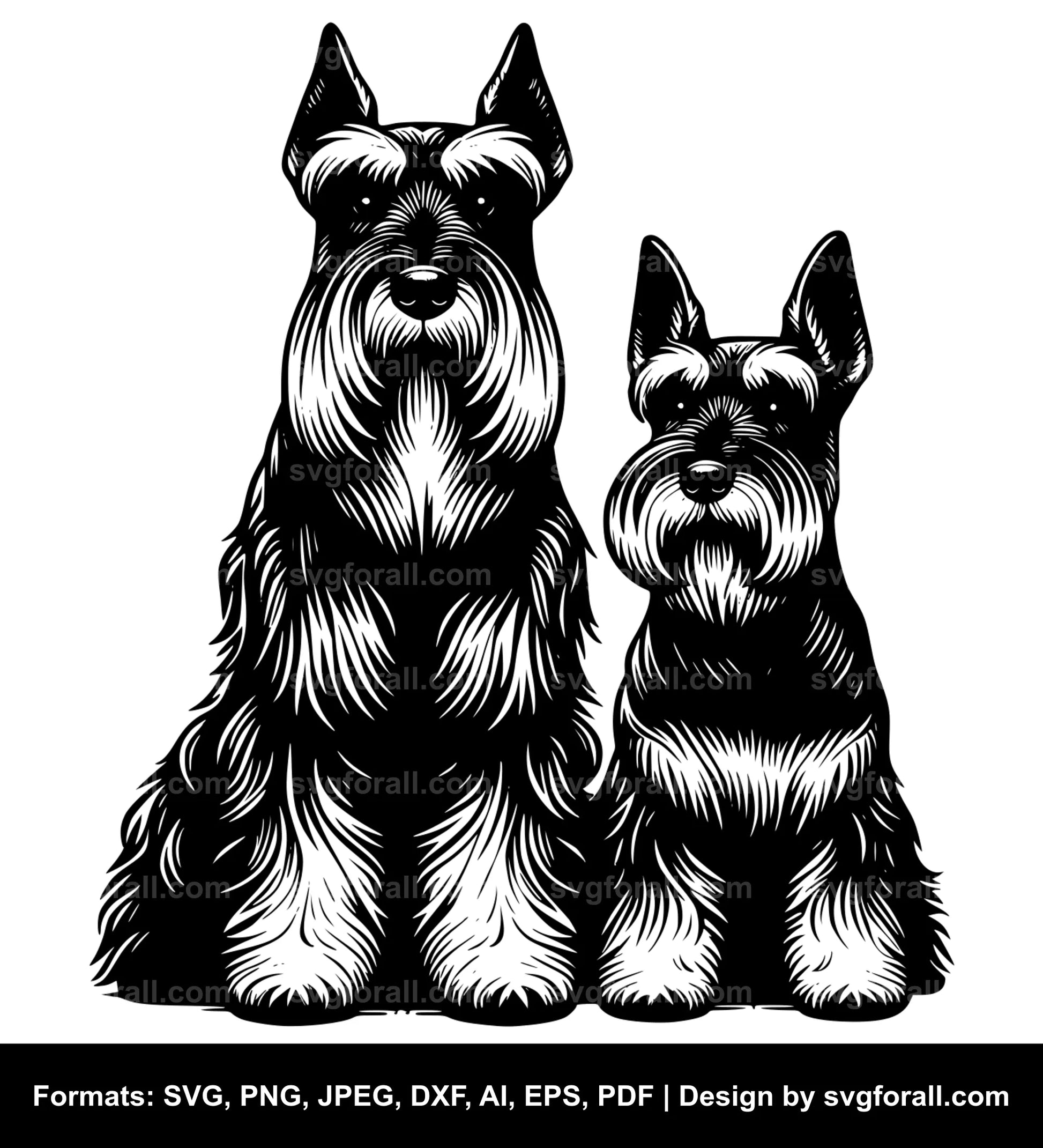 Standard Schnauzer Dog SVG File