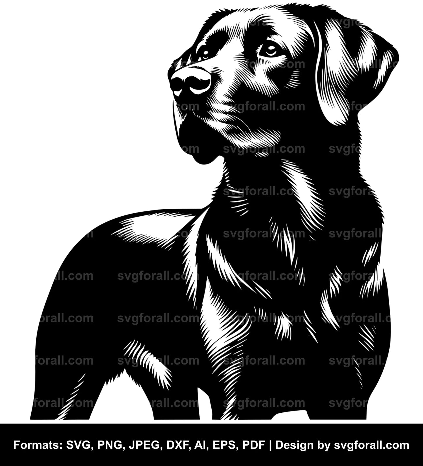 Standing Dog Black SVG