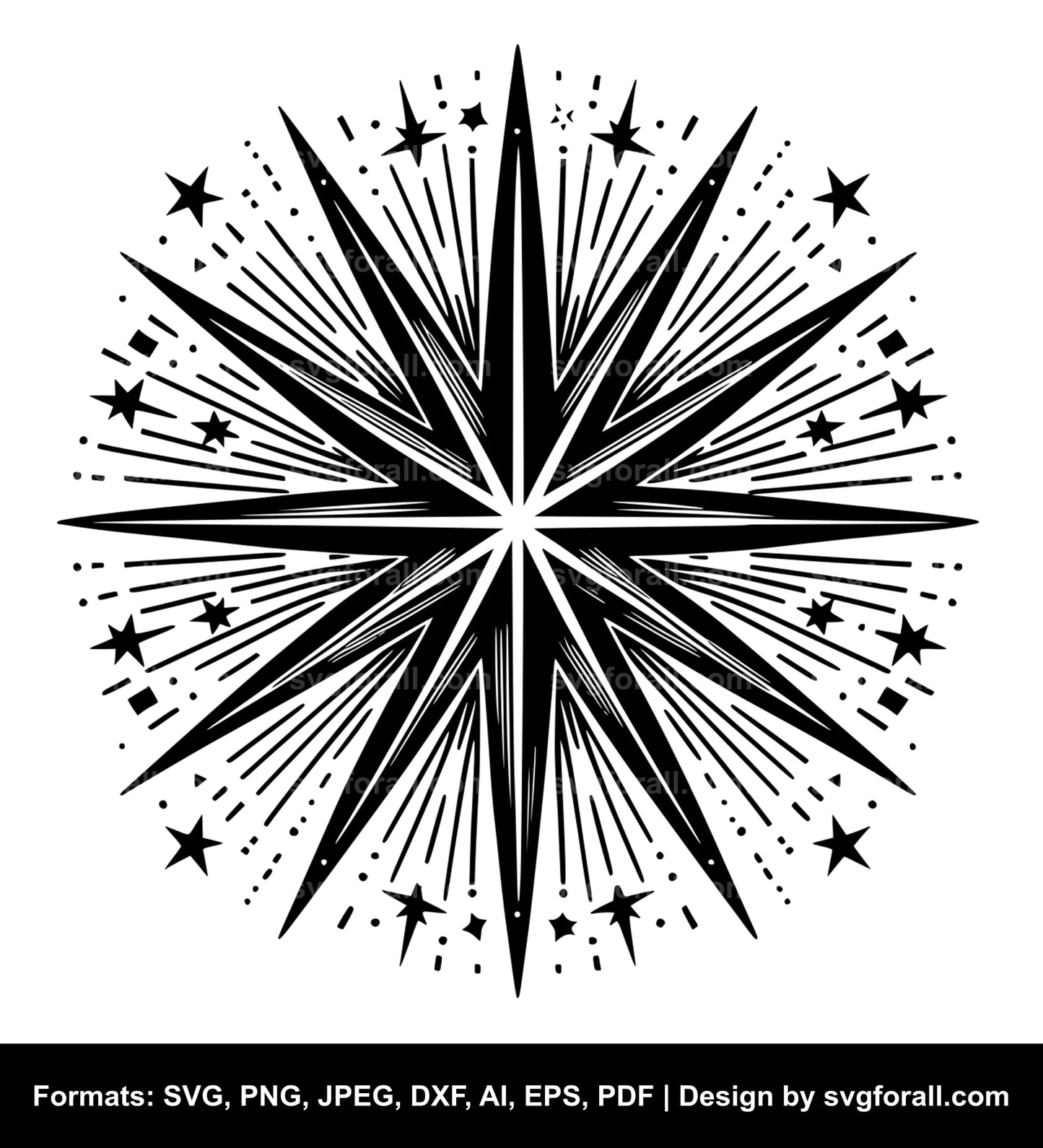 Starburst Black SVG