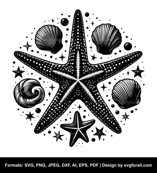 Starfish Cricut SVG