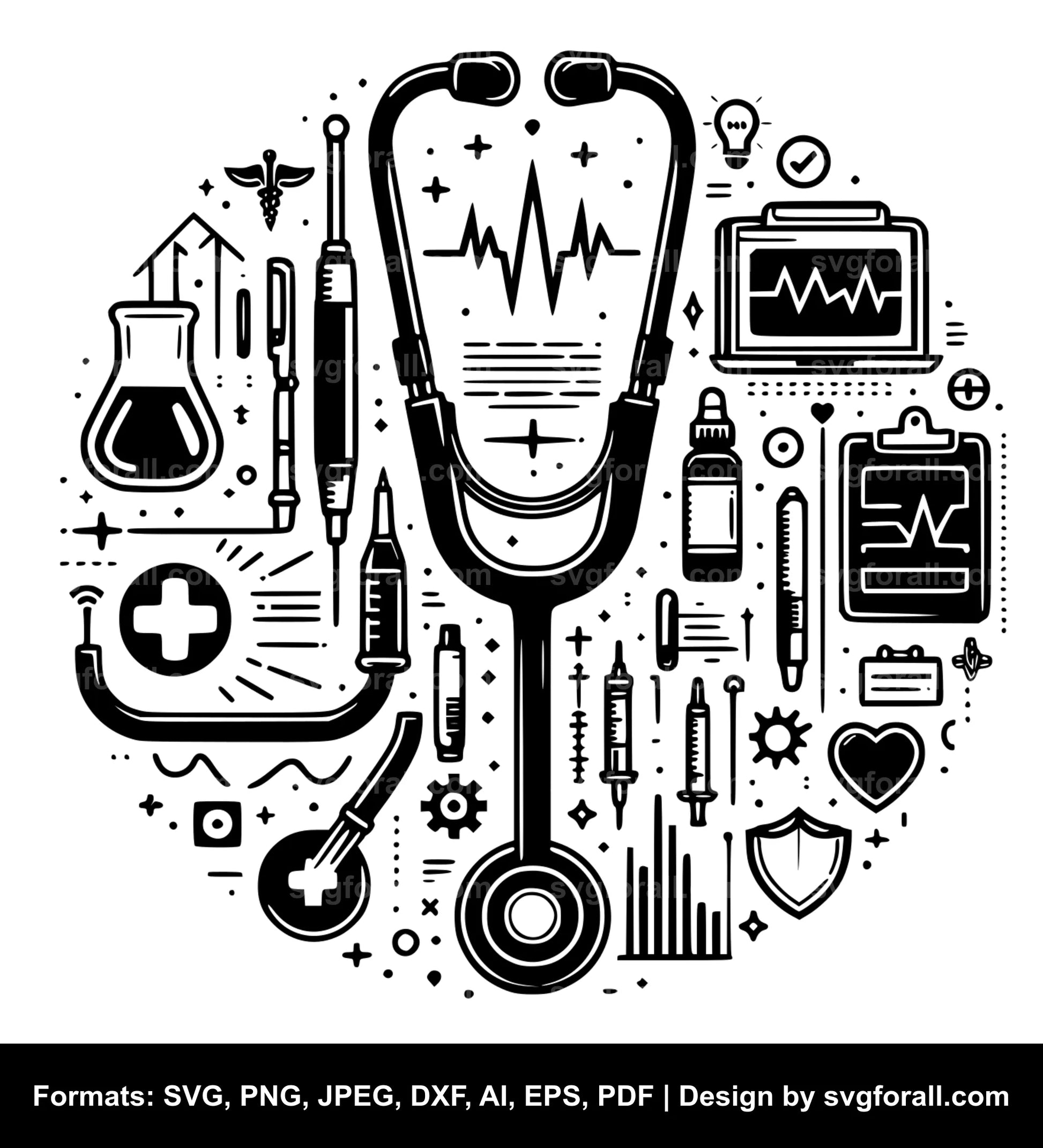 Stethoscope SVG File