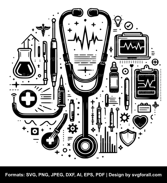 Stethoscope SVG File