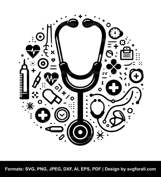 Stethoscope SVG Vector