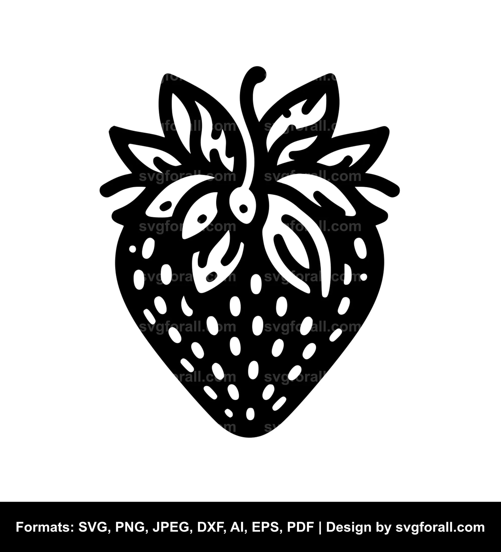 Strawberry Black SVG PNG