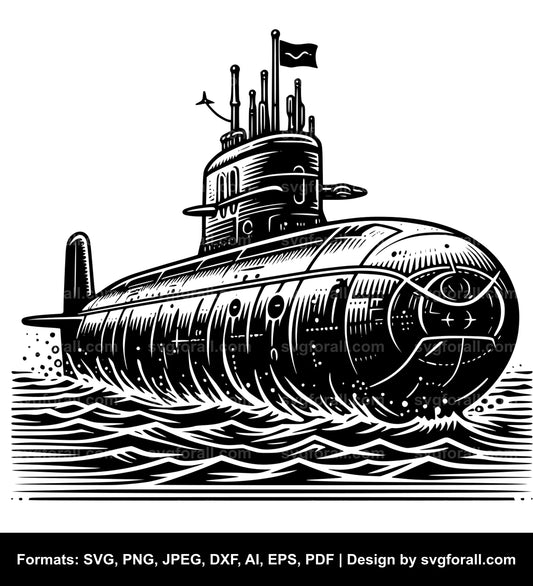 Submarine SVG File