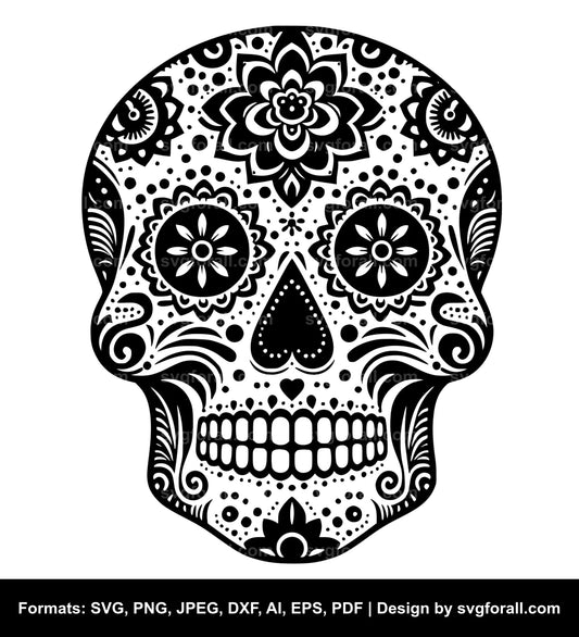 Sugar Skull SVG PNG