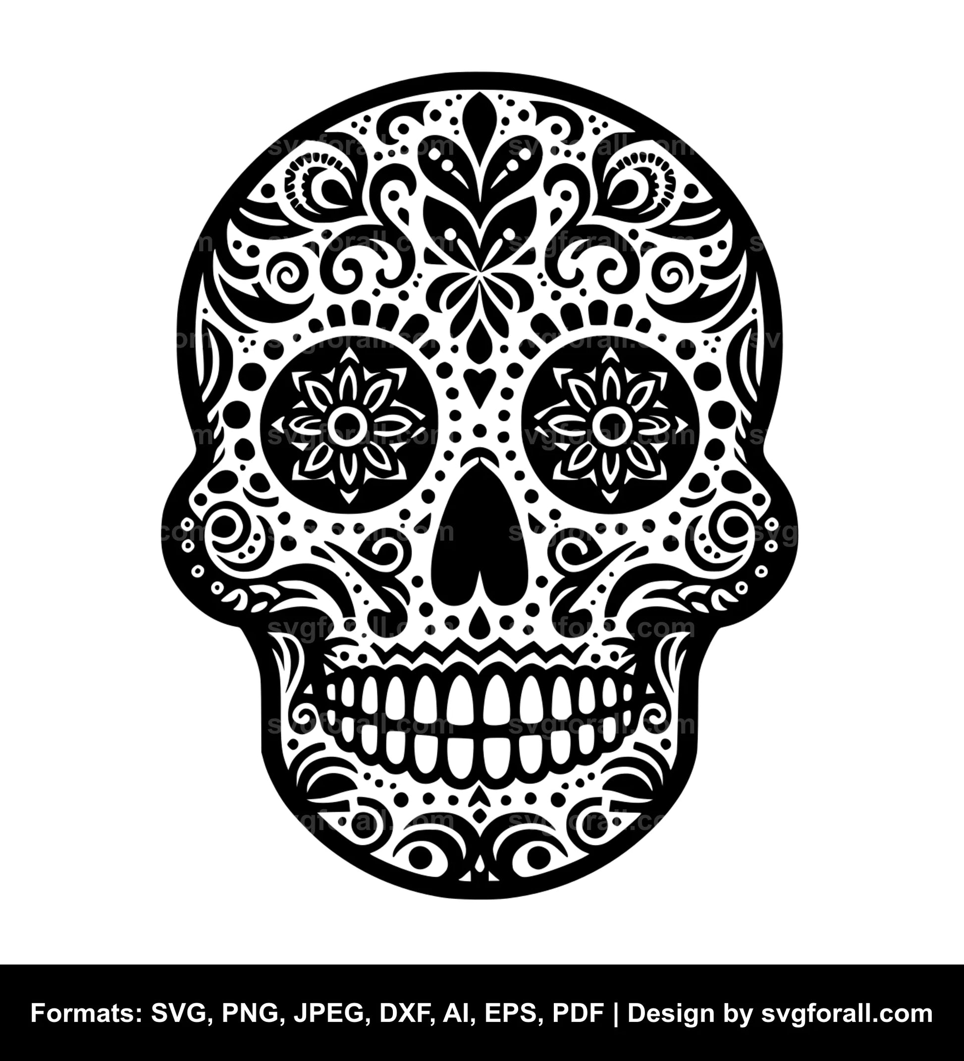 Sugar Skull SVG Vector