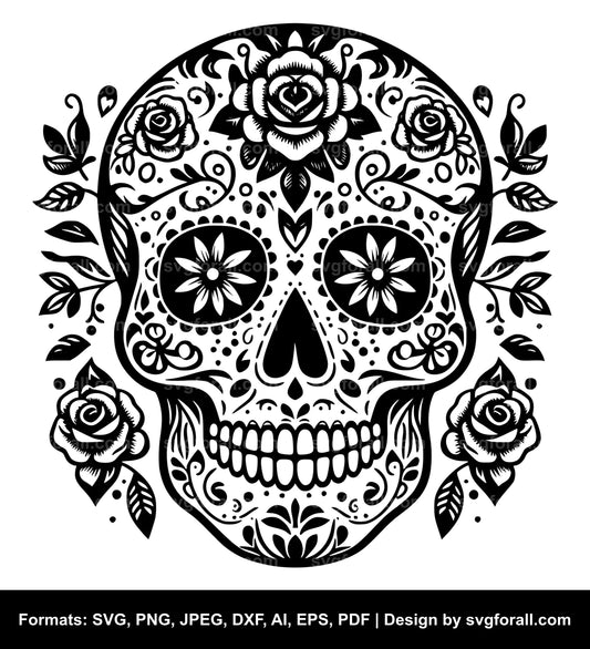 Sugar Skull Vector SVG