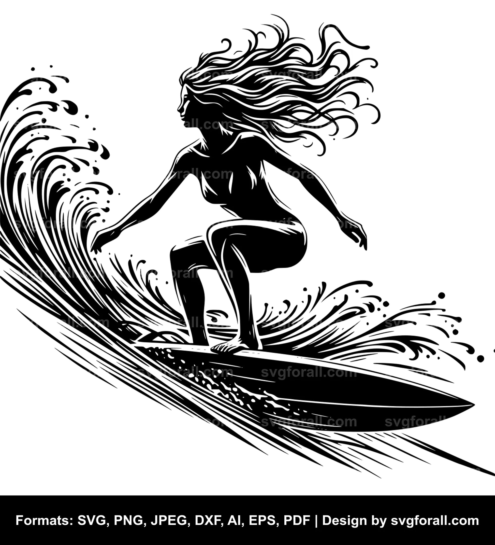 Surfer SVG PNG