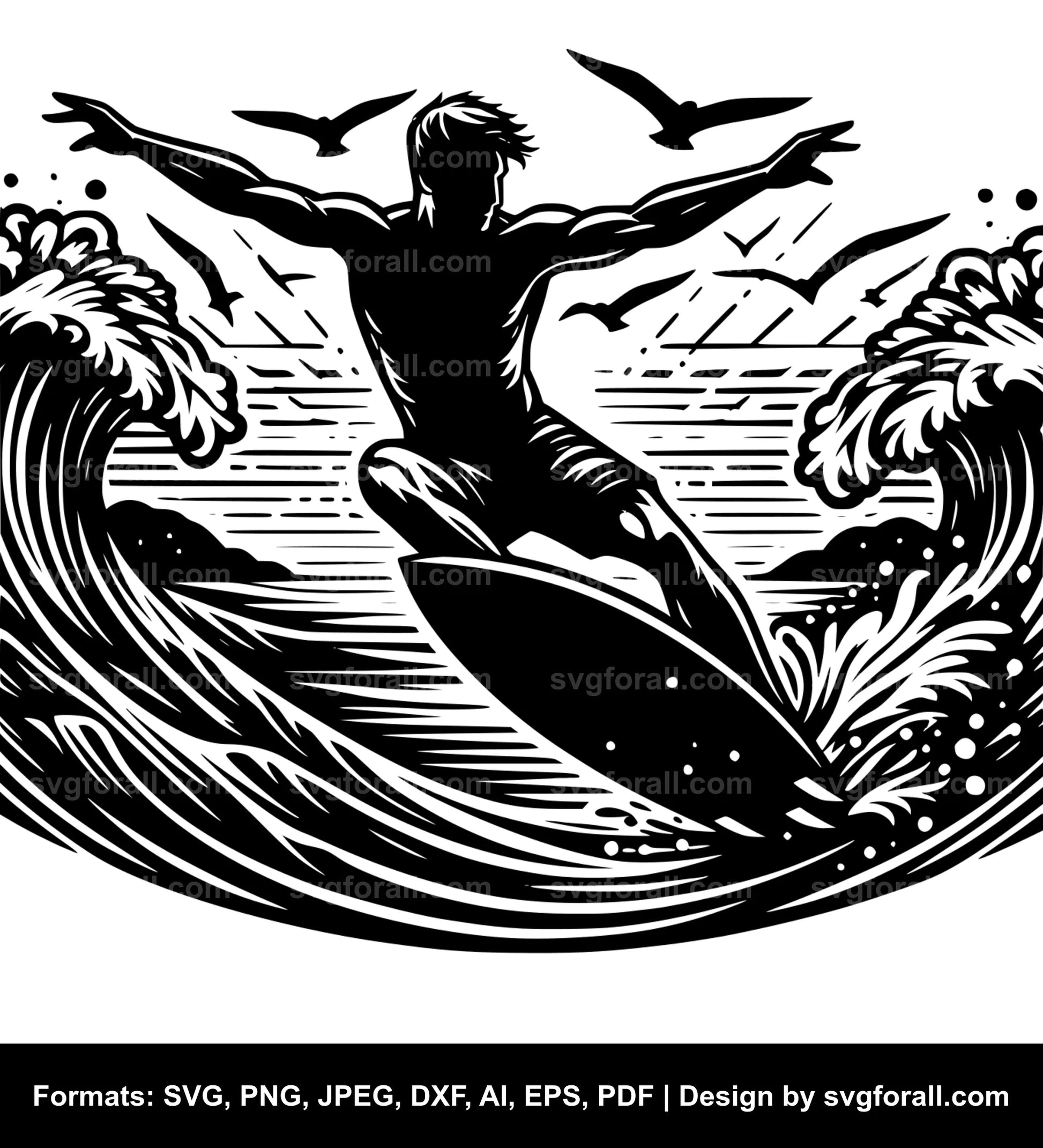 Surfer Vector SVG