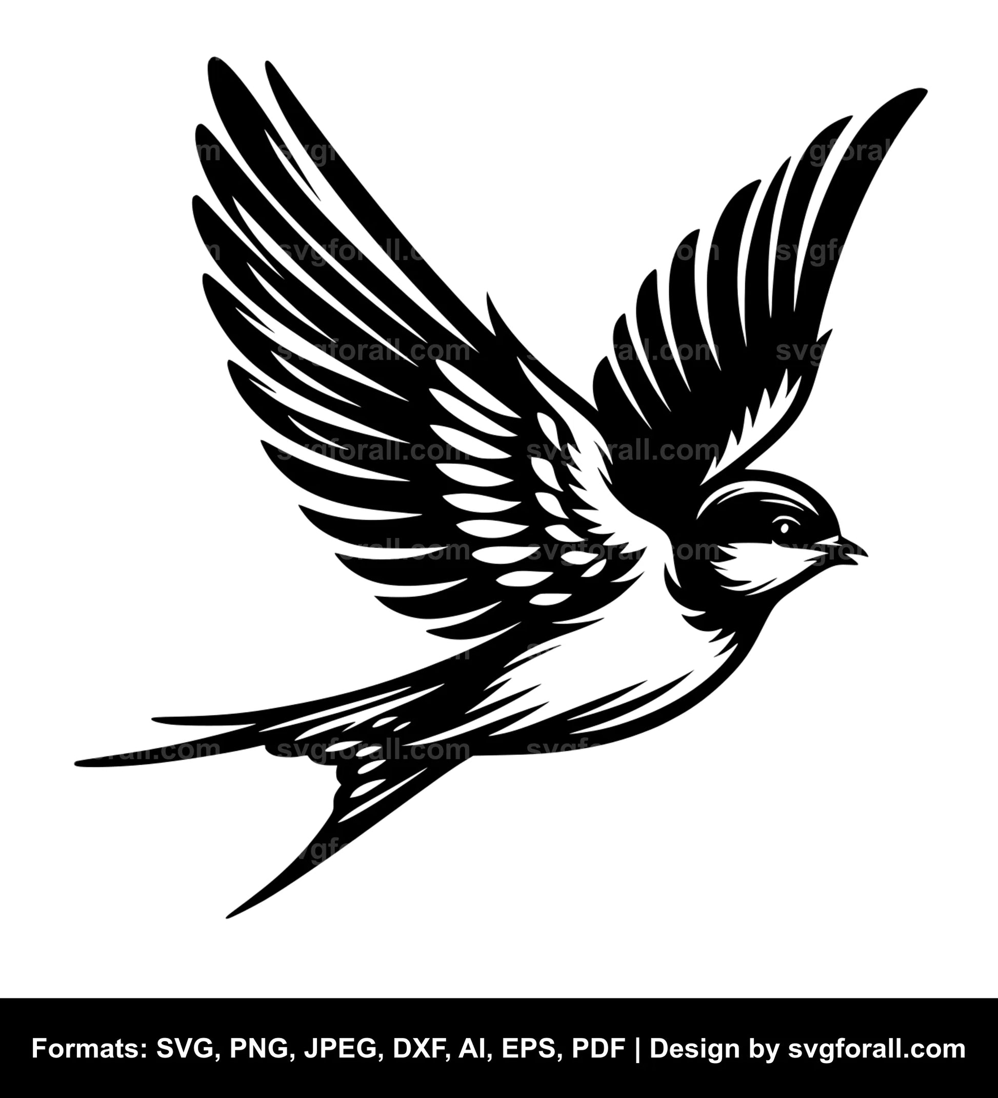 Swallow Bird Cricut SVG