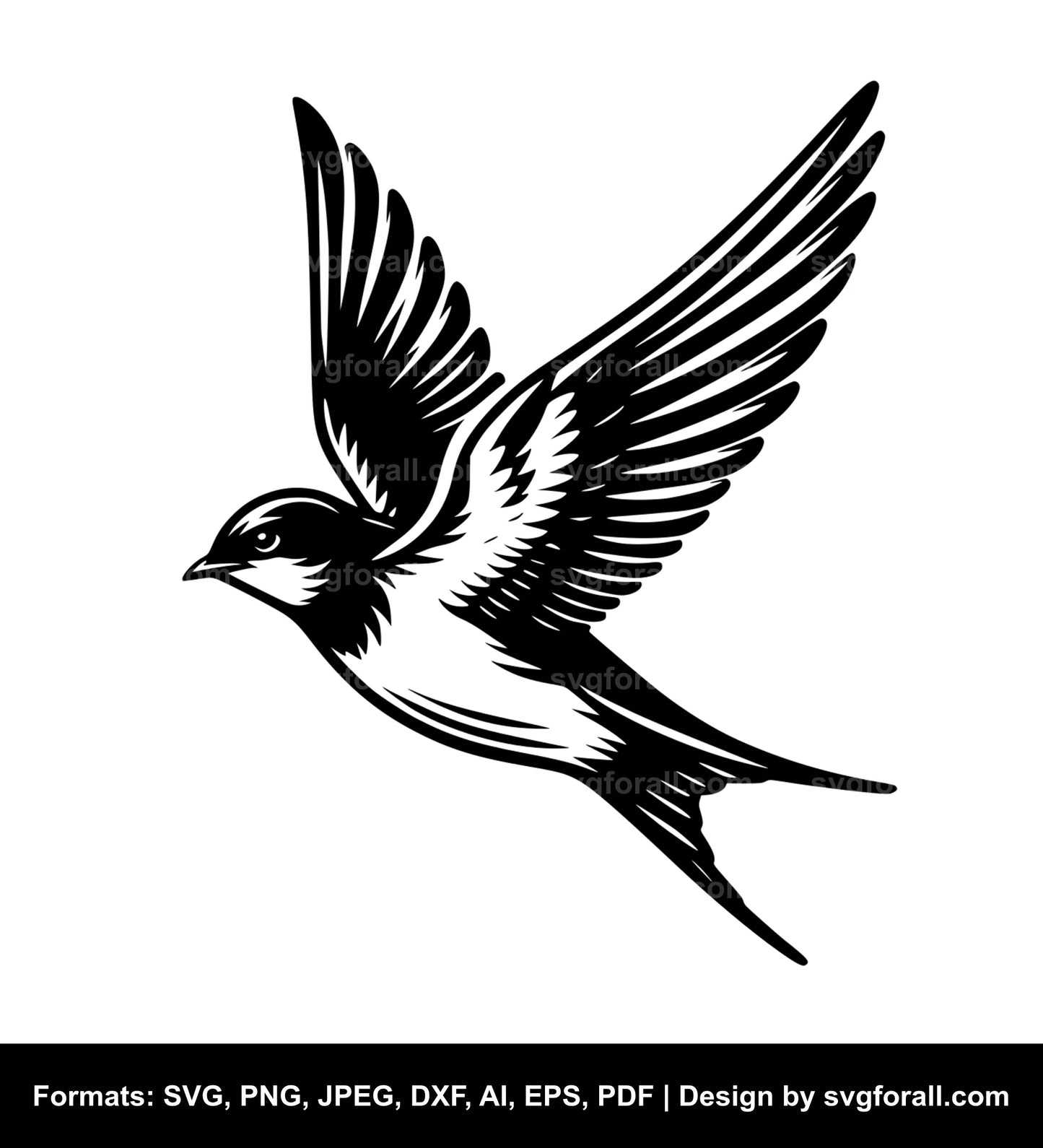 Swallow Bird SVG PNG