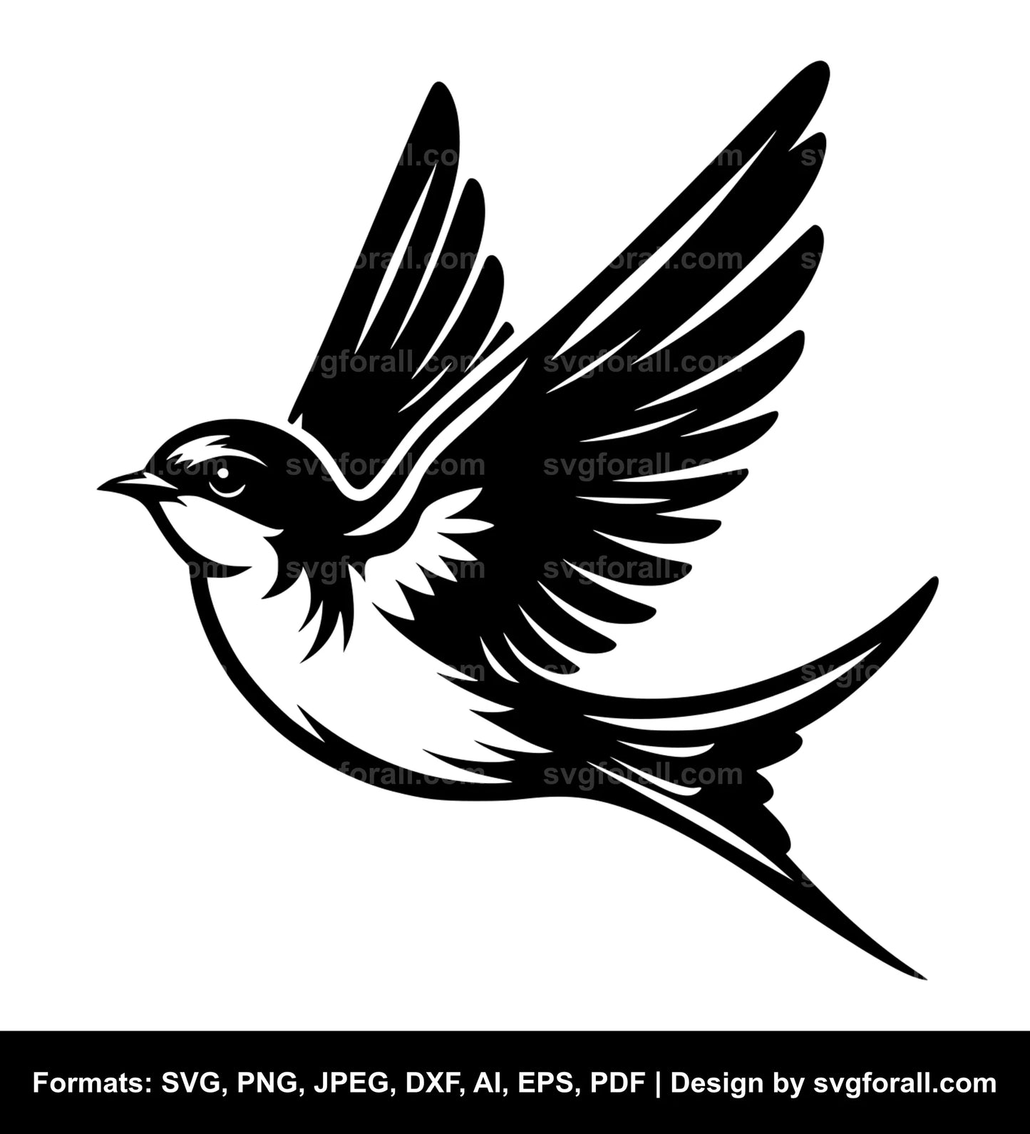 Swallow Bird Vector SVG