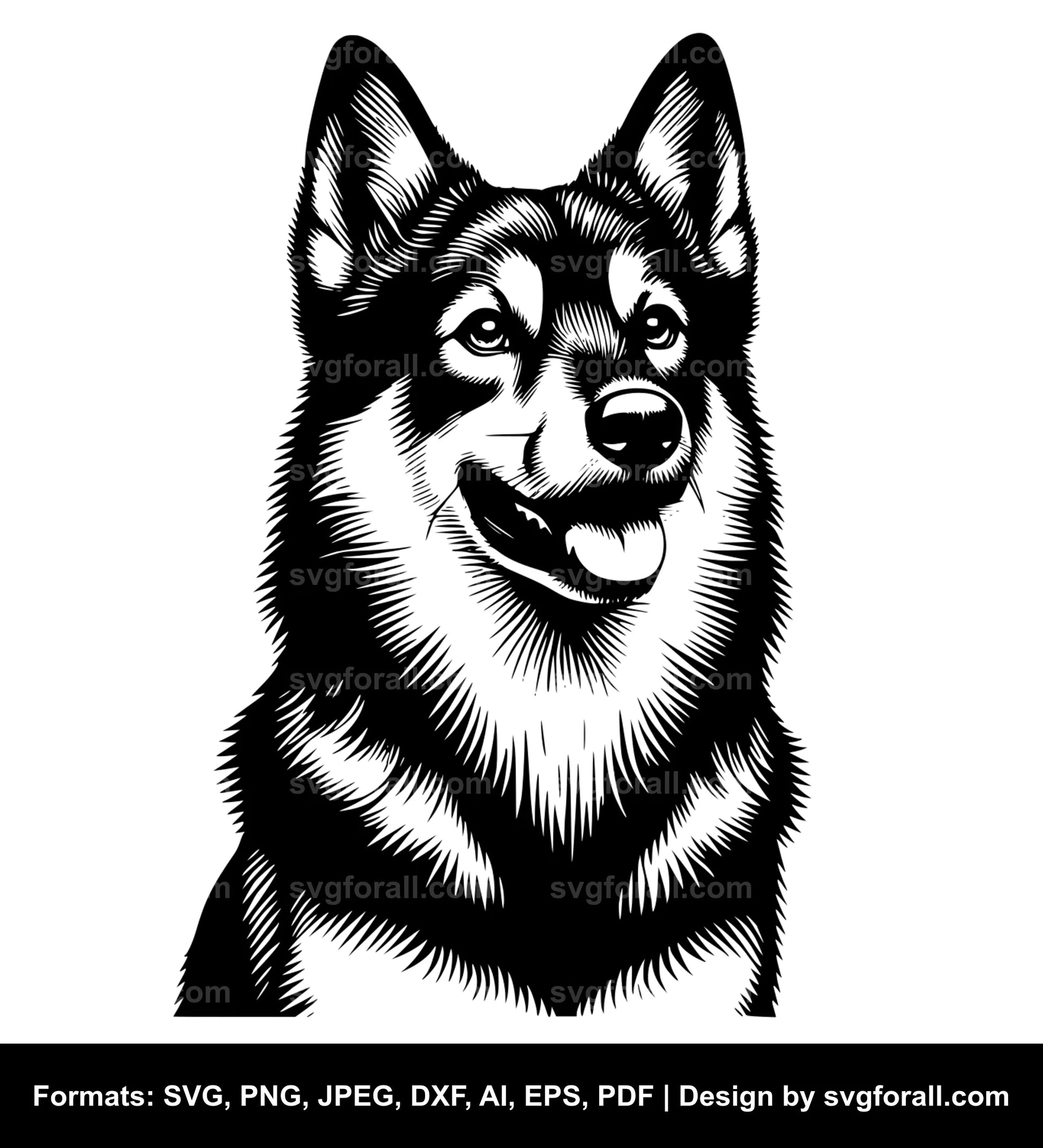 Swedish Vallhund Dog Black SVG