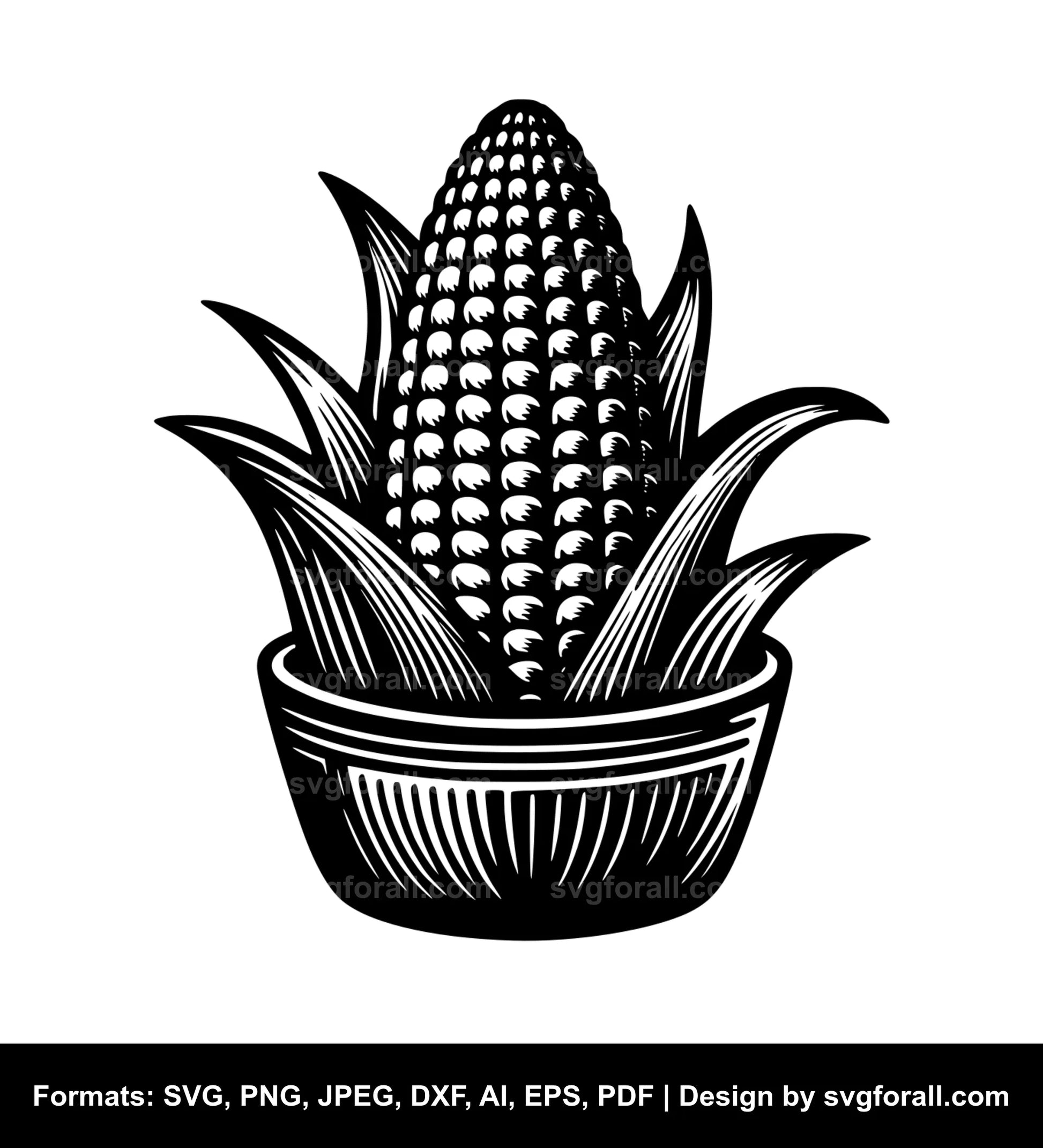 Sweetcorn Black SVG