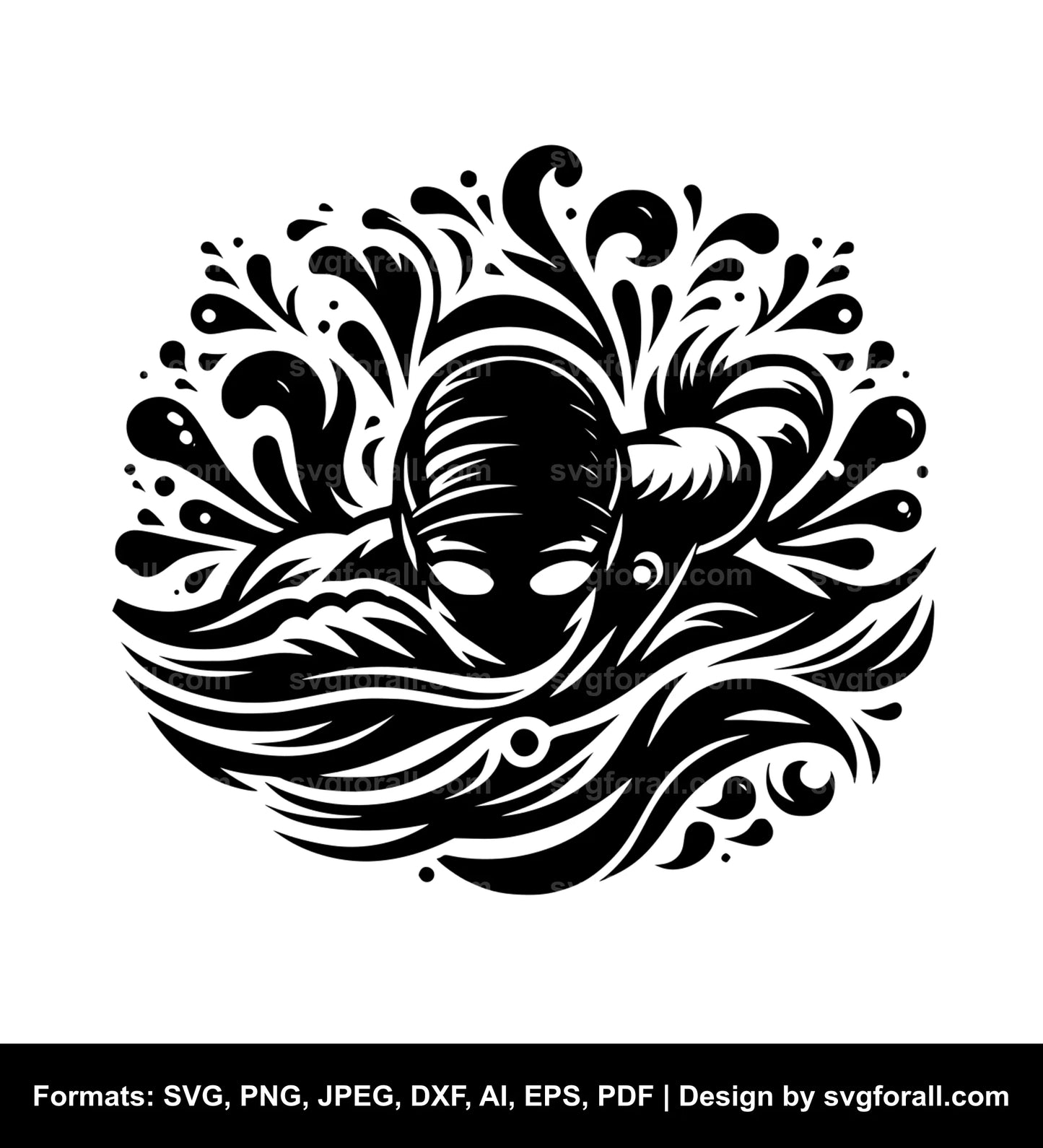 Swimming Vector SVG