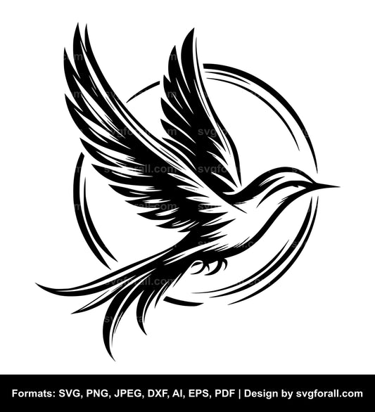 Swooping Bird SVG Design