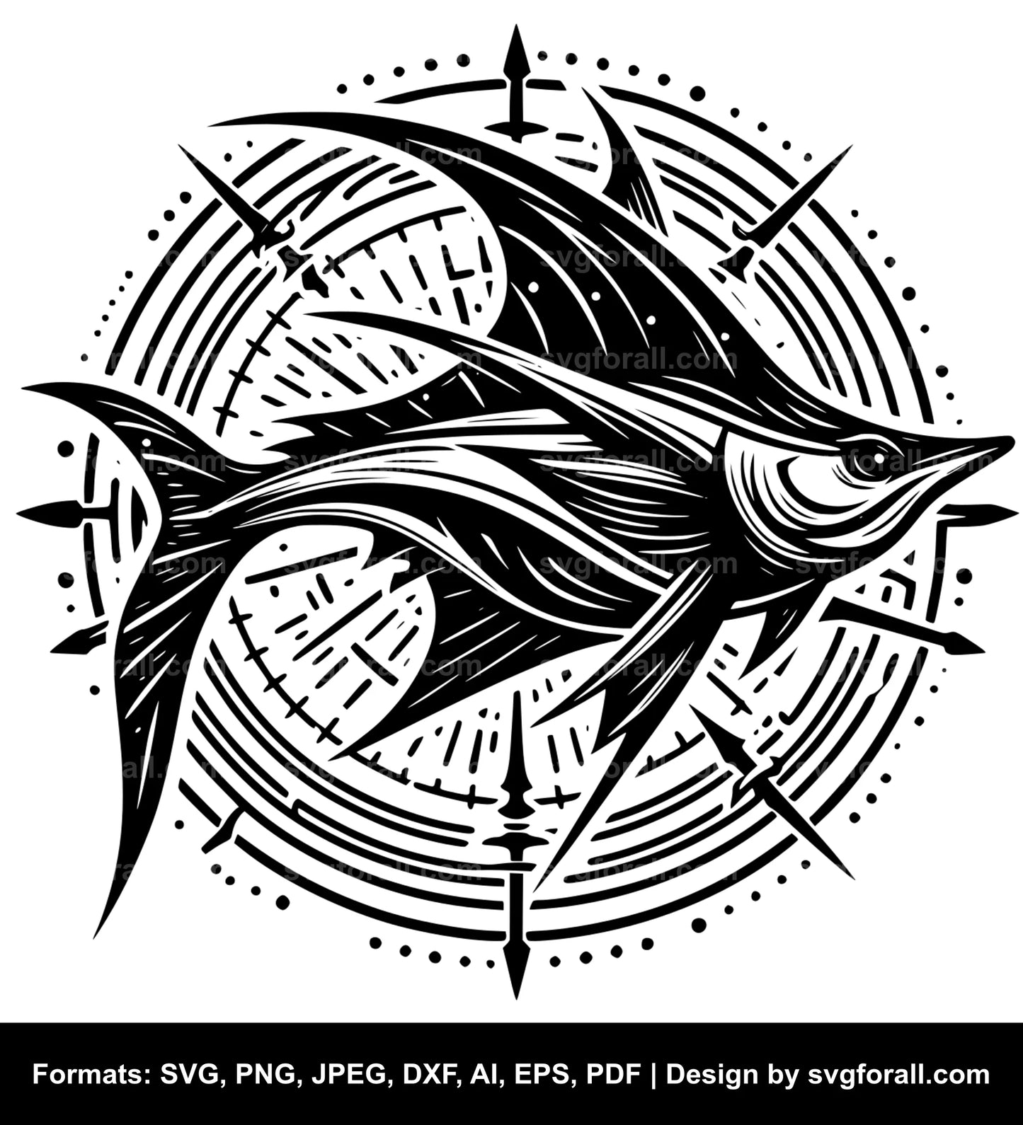 Swordfish Black SVG