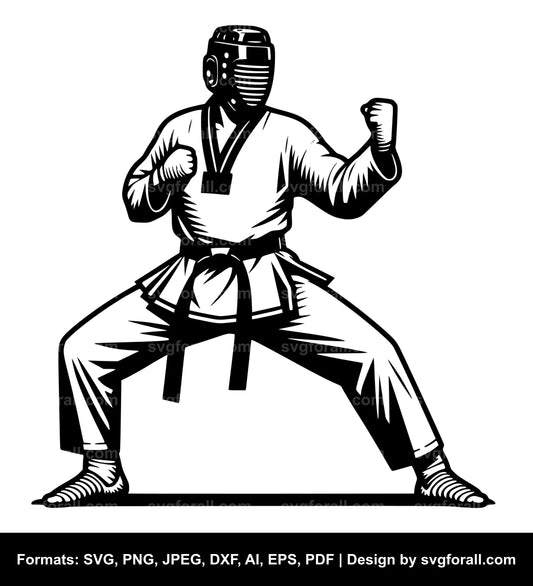 Taekwondo Black SVG