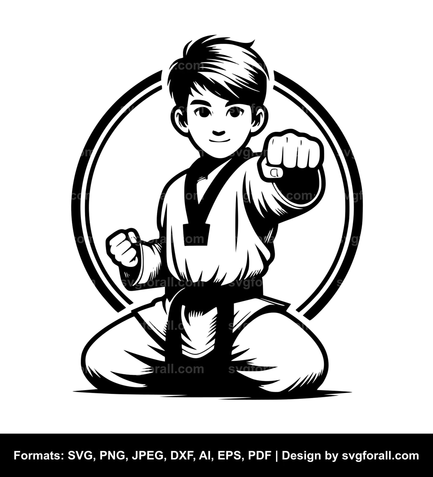 Taekwondo Boy Cricut SVG