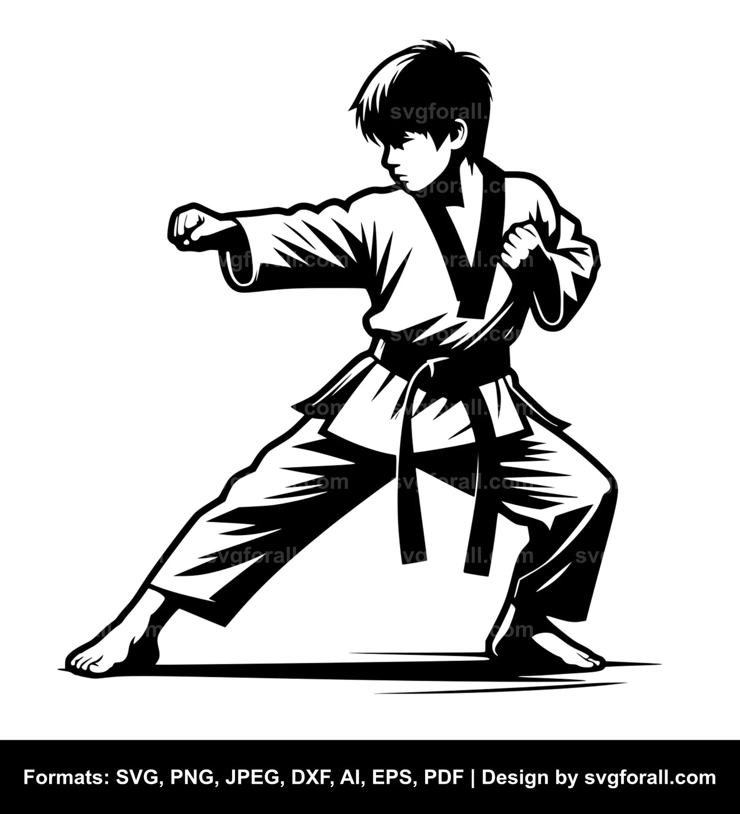 Taekwondo Boy SVG