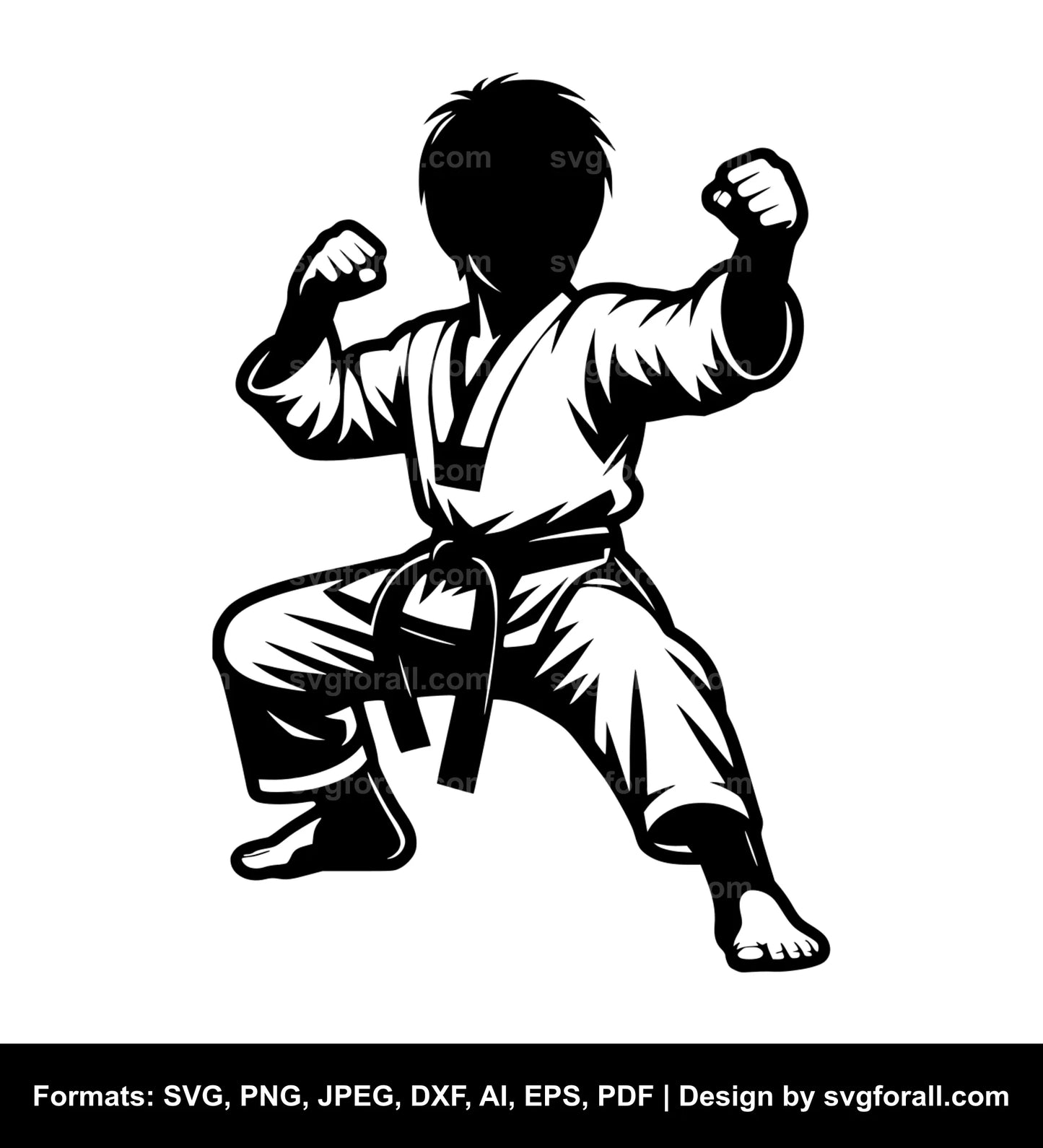 Taekwondo Boy SVG Design