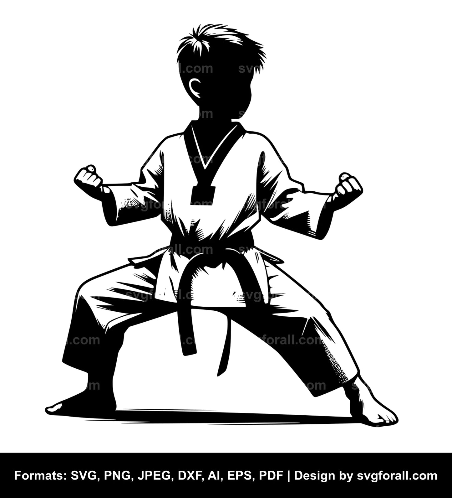 Taekwondo Boy SVG File