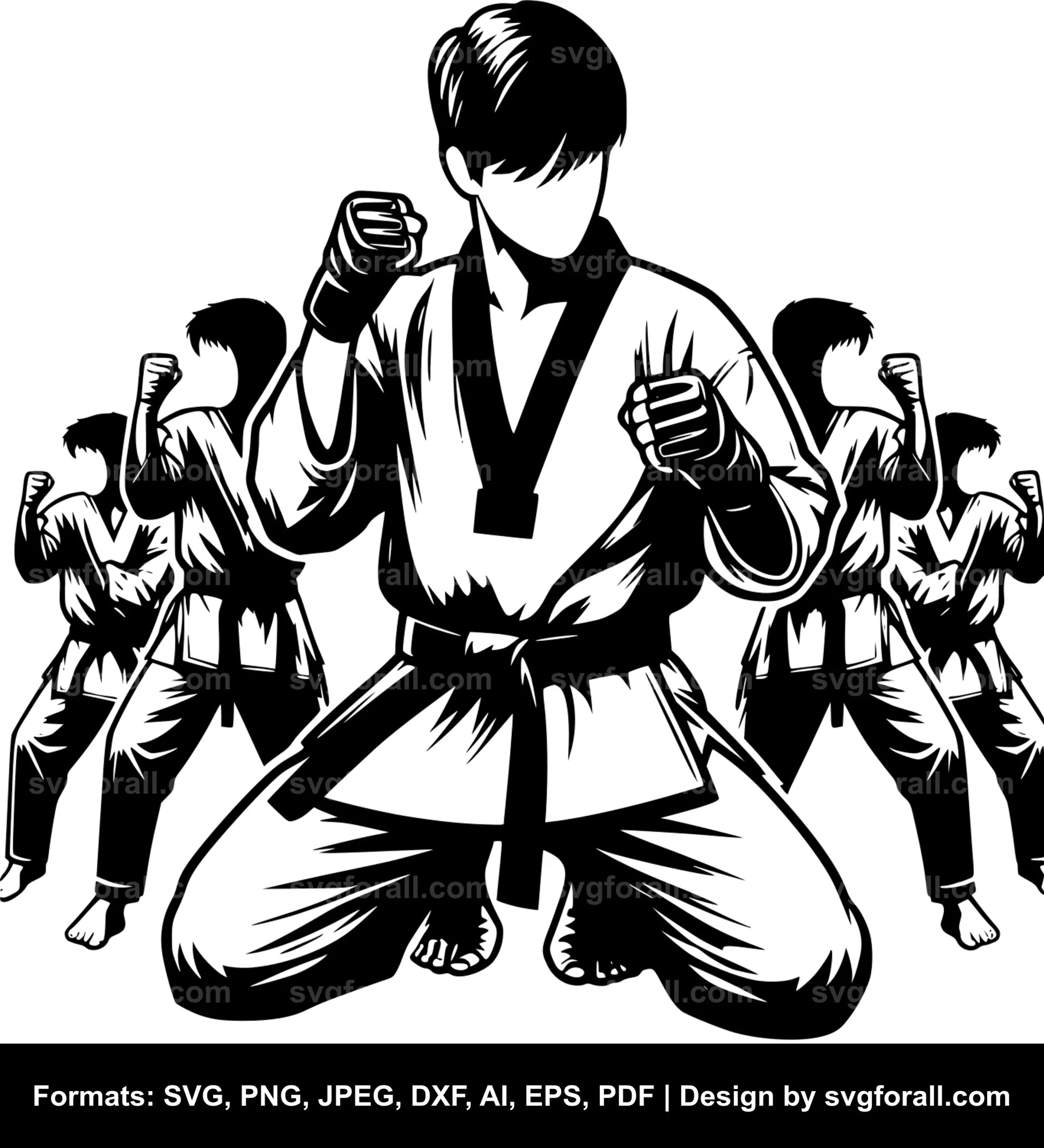 Taekwondo Boy Vector SVG