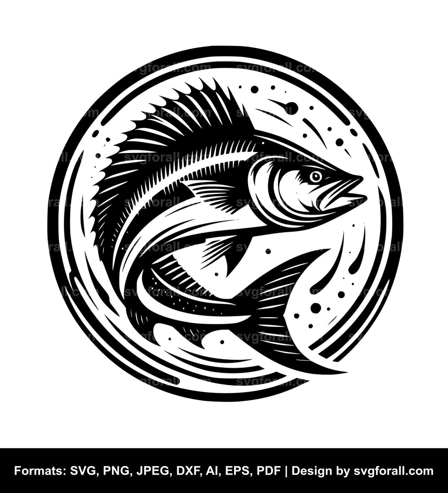 Tarpon Fish SVG Design