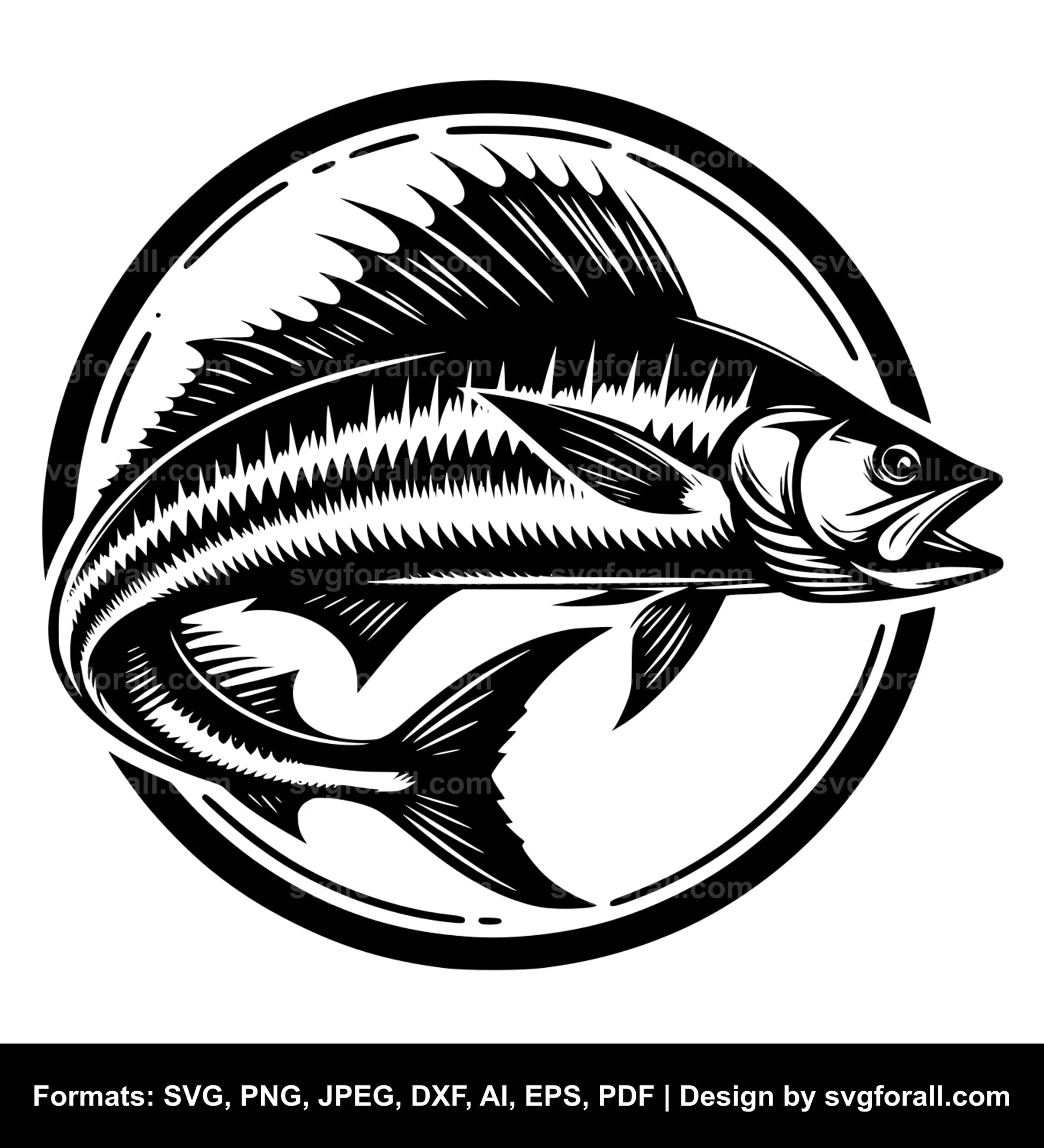 Tarpon Fish SVG Vector